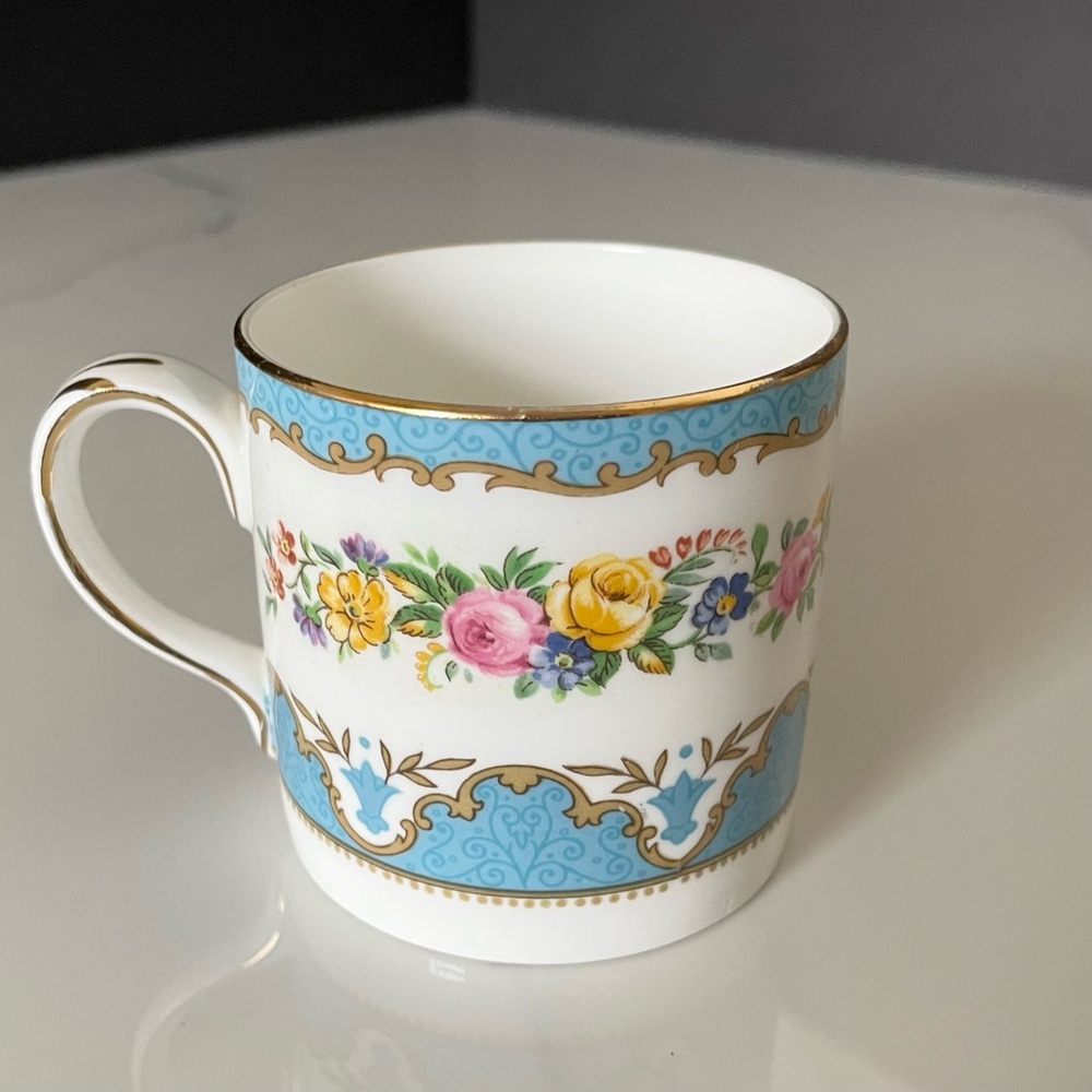 Lyric Tunis Blue Espresso Demitasse Cup - Staffordshire
